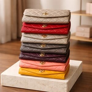 BUYER'S CHOICE OF COLOR. Badgley Mischka Quilted Card Wallet